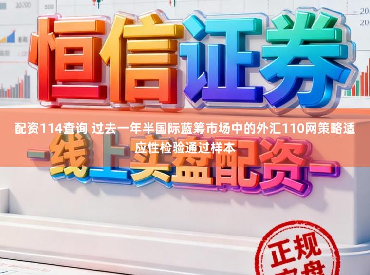配资114查询 过去一年半国际蓝筹市场中的外汇110网策略适应性检验通过样本